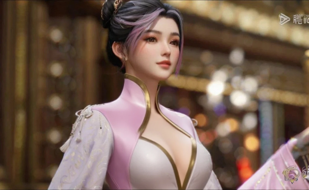 1个Giant Breast Girl,Elise, (Wearing Chinese Wedding_a skirt),jewely,Tattooed with,鎖骨,gigantic cleavage breasts,tmasterpiece, Best Picture Quality,of a real, Detailed pubic hair,8K，number art,Detailed pubic hair头发,(of a realistic, photo-of a realistic:1.37),Amazing Cleavage, finely detailled,full bodyesbian,