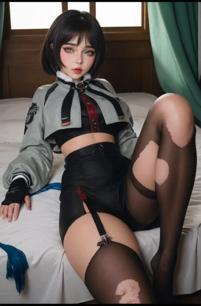 ((top-quality,8k,tmasterpiece:1.3)),Sharp focus:1.2,perfect body type:1.4,Slender abs,Highly Detailed Face and Skin Textur,Highly detailed black silk texture