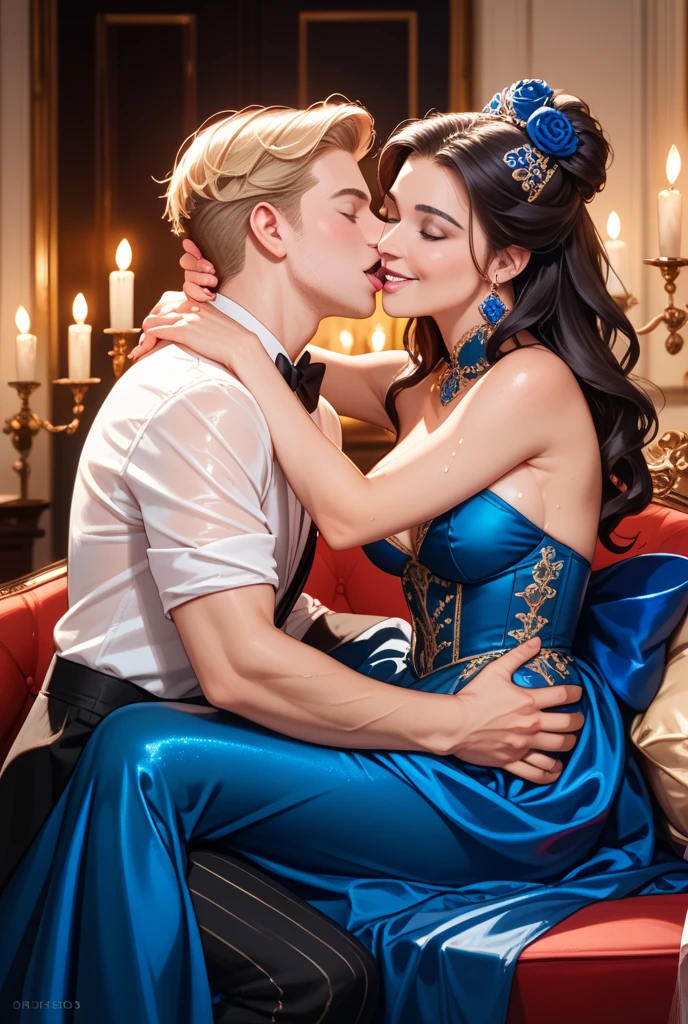 (8k, photo, best quality, masterpiece, tragicomedy, beautiful eyes, ballet style:1.35), (2 androgynous males, prince dethrones rat king, nutcracker ballet, ballet tights, fflat chest, crotch bulge:1.65)