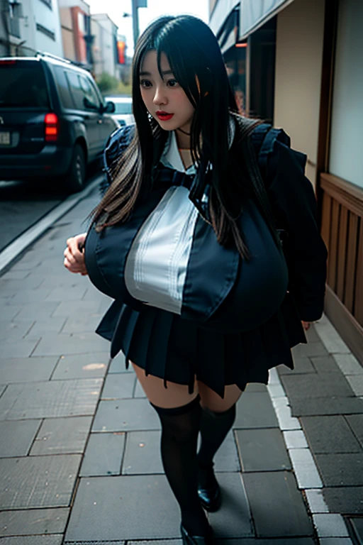 (masterpiece:1.3), (High resolution:1.1), Detailed beautiful face, Detailed beautiful, (huge breasts, gigantic breasts:1.4 there is a woman in a short skirt and a white shirt, very sexy outfit, thicc, sexy outfit, intriguing outfit, clear curvy details, revealing outfit, wearing tight simple clothes, a hyperrealistic schoolgirl, sexy style, hyperrealistic schoolgirl, wearing a cute top, smooth translucent white skin, japanese goddess, sexy look, small curvy loli, korean girl, Korean sexy