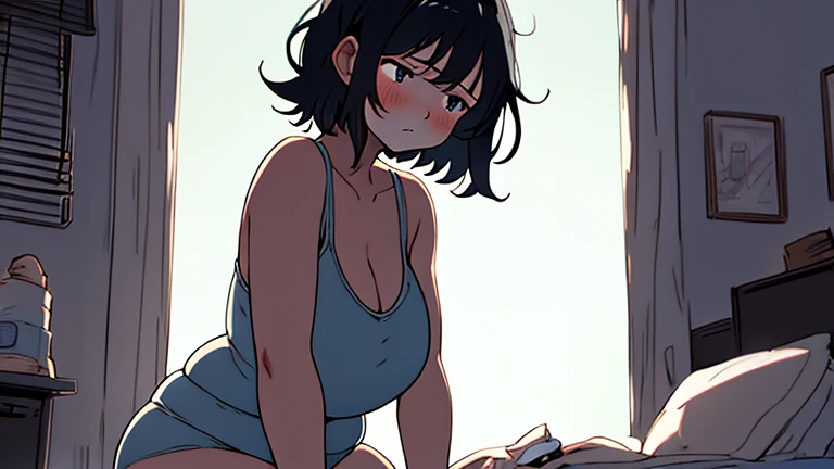 NSFW , a 17 year old teenager on her knees, naked, naked,looking to the camera