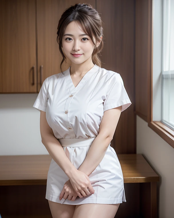 Invite、??? appeal、Realistic slack、Realistic skin texture、nurse、Nurse uniform、Mature Woman、hospital、close、1 person、46 years old、Sagging skin、Japanese、clear、Beautiful breasts