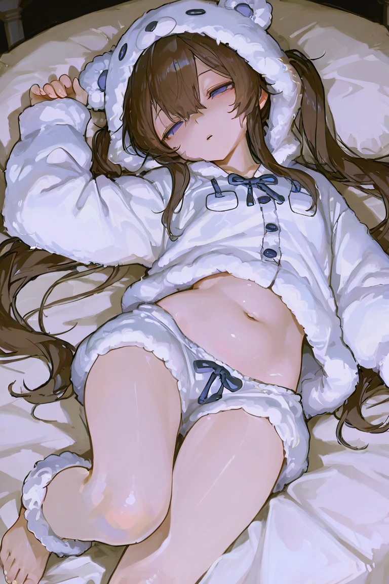 (Tabletop、8K、masterpiece、Highest quality)、((Half Up))、Brown eyes、Brown Hair、Messy semi-long hair、Fluffy hair、Delicate eyes、Adorable, Brown outerwear、Light brown sweater、((Scared))、(((cry)))、(missionary, 1boy, penis, lying, vaginale, ass pov, spread legs, Sex, nsfw)、nose blush、steam, Shiny Hair、Very fine and beautiful bright eyes、Very detailed, clear and beautiful face, Awards, Anatomically correct