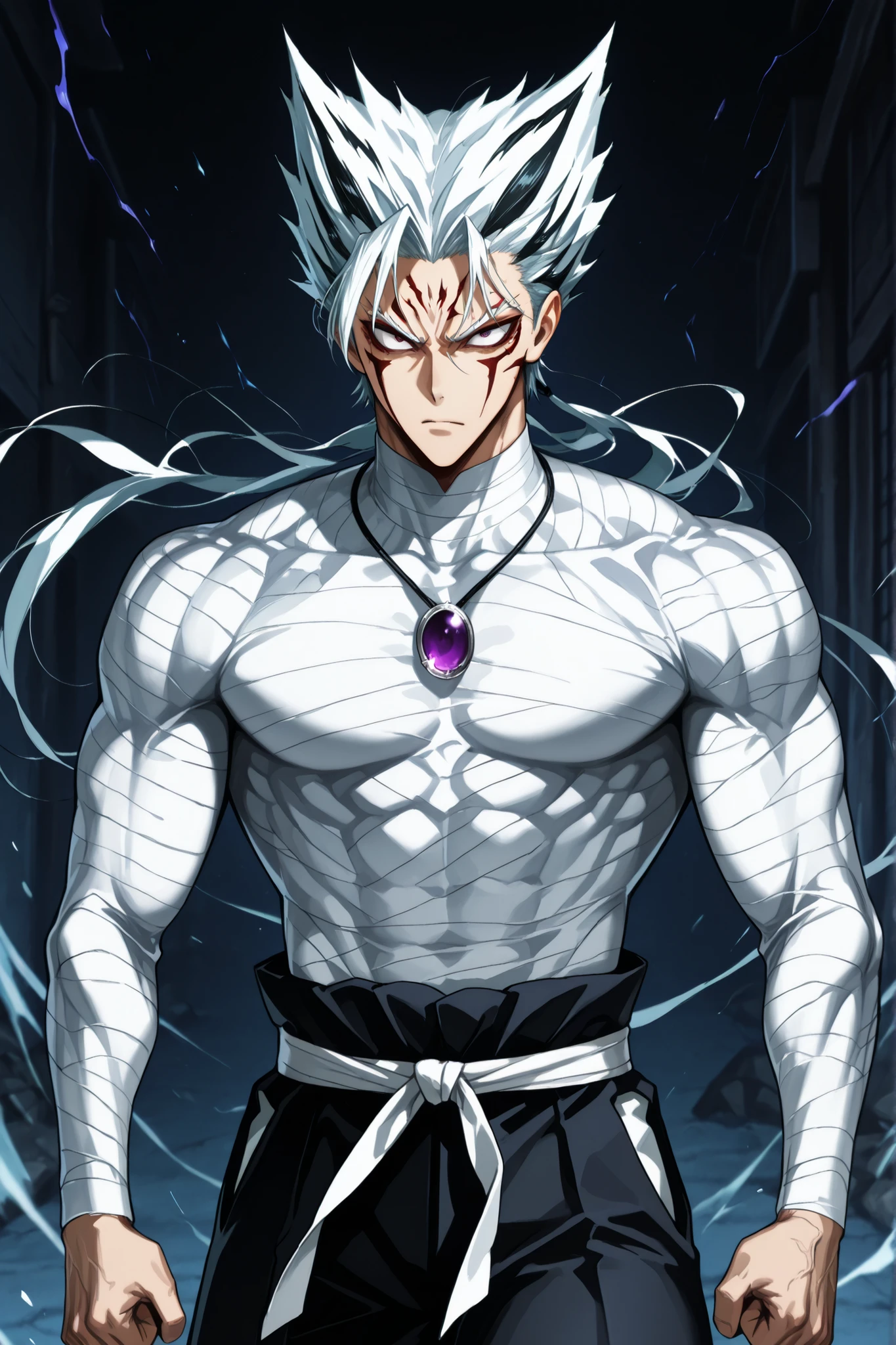 Garou
Age:18 year old Gender:man
Height:177 cm
Race: human(dragon) or higher for disaster level
Wushu Yusuu Amulet
Favorite thing fight, free living things I don't like:absurdity, corruption, cowardly behavior
Personality: Cool and cool, someone who is honest with himself
I trained under the hero Silver Pang, but, Gone. I definitely want to become a strong person who beats both heroes and monsters for the sake of my beliefs. roar.