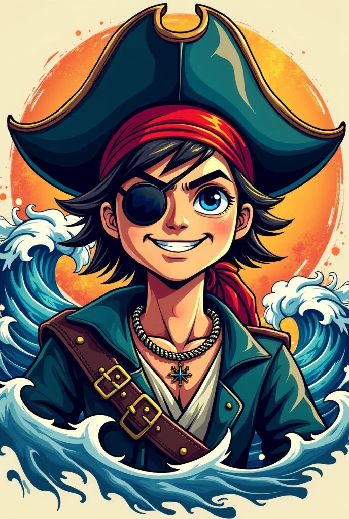 A cute pirate boy wearing a pirate hat
 ,ExCRedmAF <lora:ExplosionCartoon-ExCRedmAF:1>