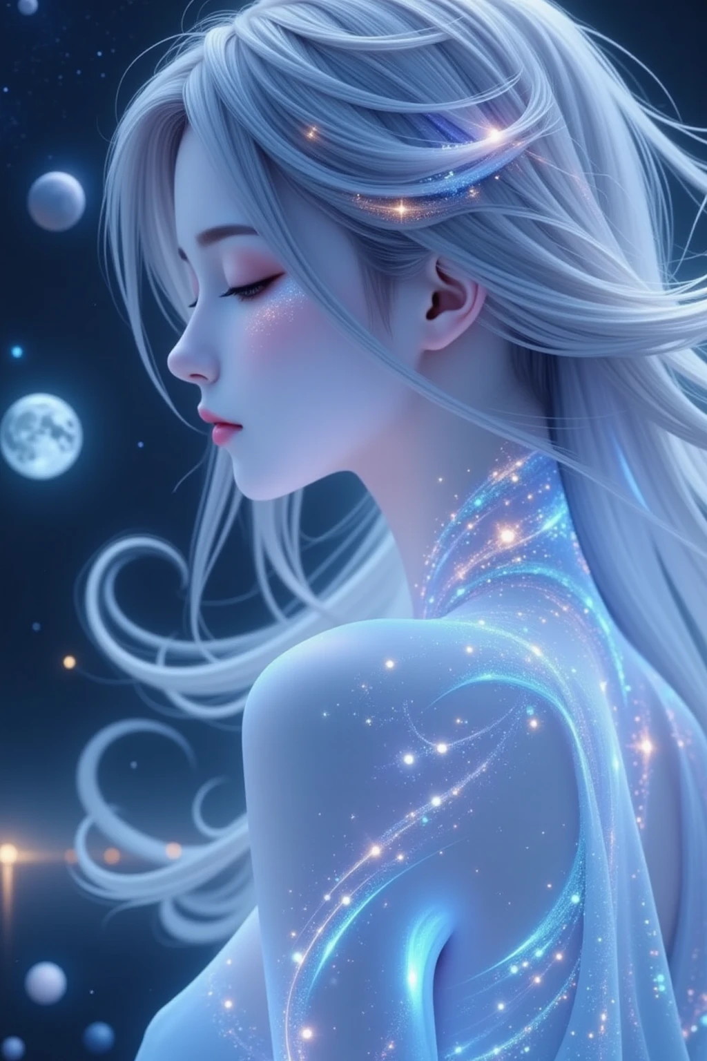 (Best quality,A high resolution:1.2),Beautiful masterpiece:1.2, Human creativity and the eternal soul flow together in an ethereal realm, interconnectedness, flowing energy, Spiritual, like a dream, cosmic, concept-art, awe-inspiring, Sankta, Pineal gland, Surreal