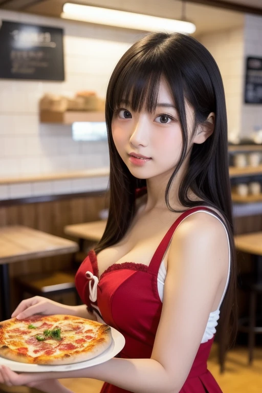 Beautiful girl big breasts gravure idol eating gyoza