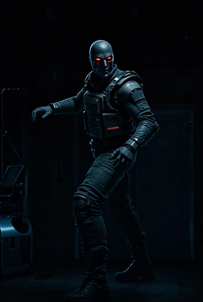 (realistic),masterpiece,Metal face mask, snake eyes, connectors on the head,a close-up image of a character with an intimidating and dark appearance, His face is partially covered by a metallic black mask, and has cracks that add an air of wear or damage, a white and pale face like marble, Exposed skin The top of his head is also cracked, suggesting an anomalous condition or a violent past. The character has a penetrating and threatening look, with intense eyes that stand out under a deep shadow. His hair is long and dark, falling down and framing his face, adding to the sinister aura of the character, The use of strong contrasts between black and white accentuates the dark and dramatic atmosphere of the image, cyberpunk future, bioorganic, cyborg, The image uses a cyberpunk style with a high level of detail and contrast, combining organic and mechanical elements to create a futuristic and dystopian aesthetic