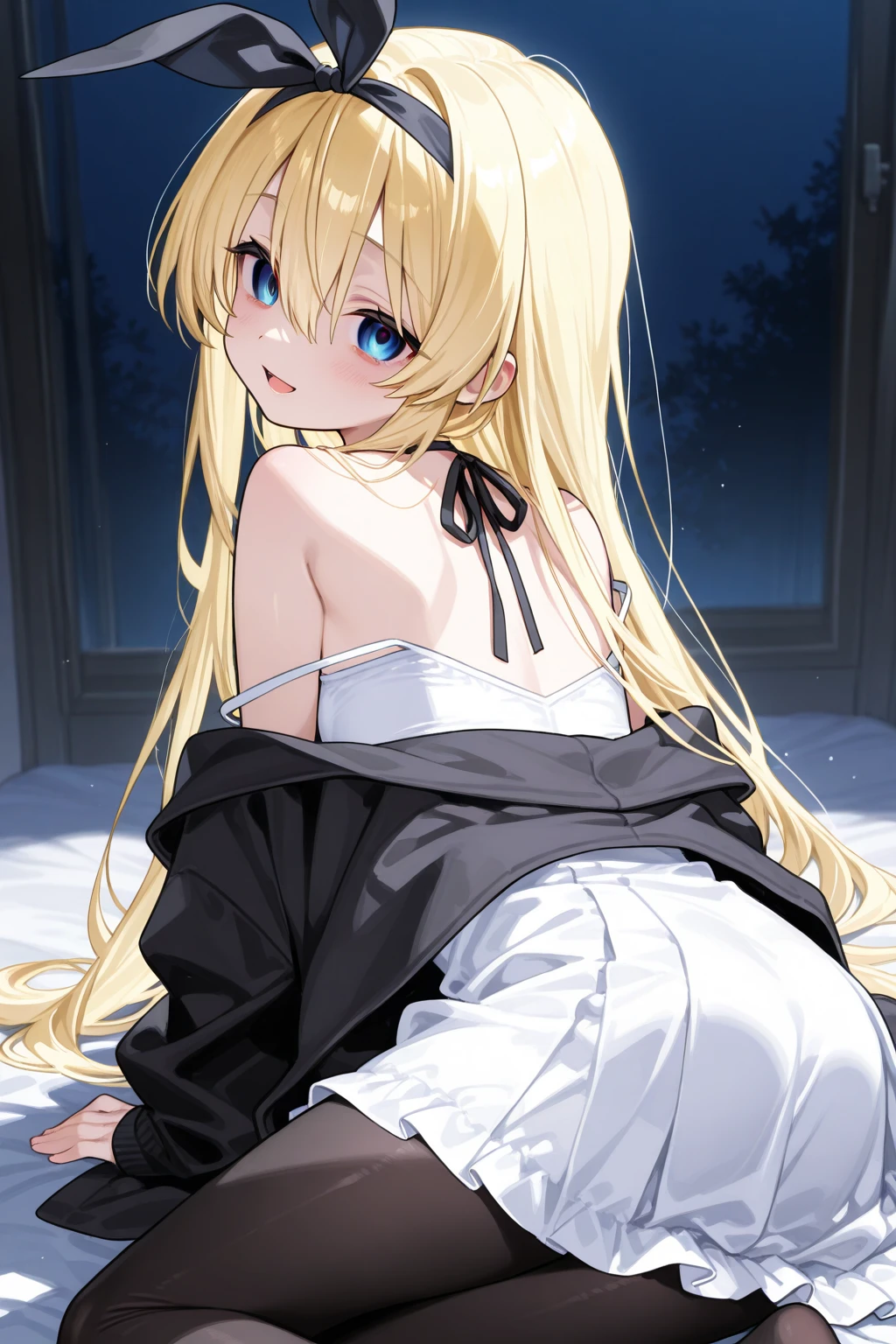 1girl and 1boy, alice zuberg, sword art online, straddling, panties, looking at viewer, masterpiece, best quality, very aesthetic, absurdres, cinematic still, emotional, harmonious, vignette, highly detailed, high budget, bokeh, cinemascope, moody, epic, gorgeous, film grain, grainy