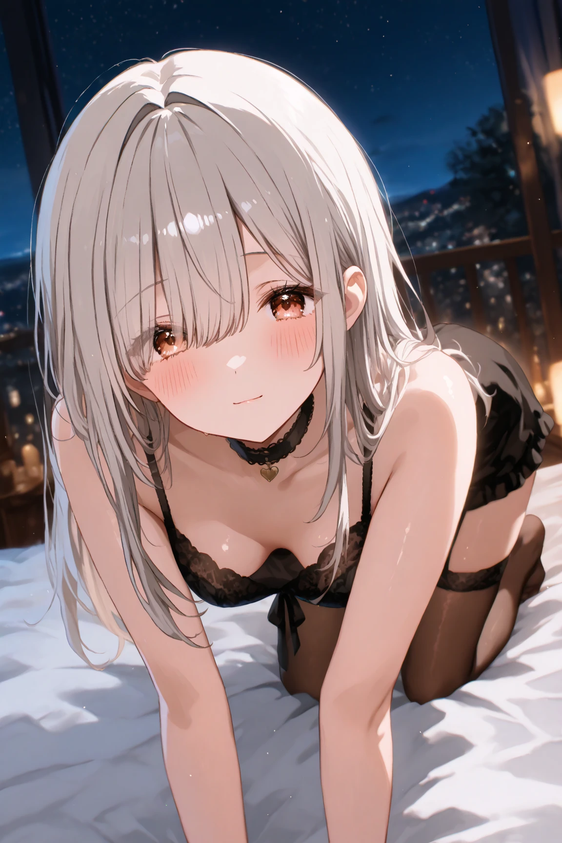 Enjoy perfection as you watch Alisa Mikhailovna Kujou resting peacefully on a high-quality bed.,(((lying in bed))), (((tenderly asleep)), adorned with a beautiful nightgown, with impeccable anatomy, (((flirtatious look))) (((pose sexy)), while the soft moonlight streaming through the window adds a touch of magic to this stunning 4K image, free of any distortion that could detract from its beauty."