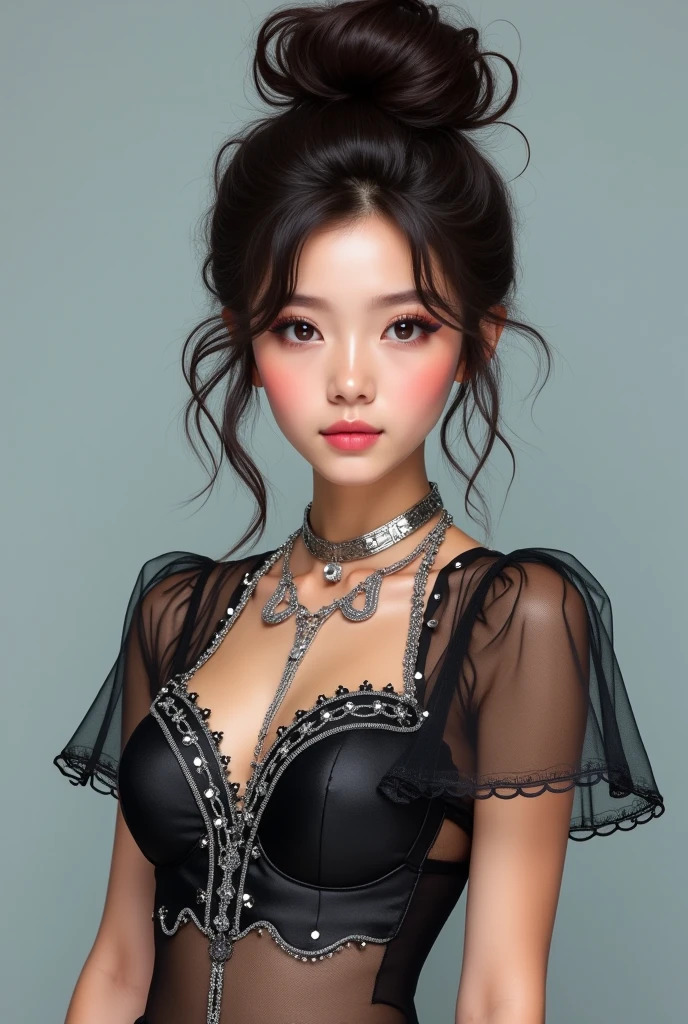 Girl Highly Detailed Face and Skin Texture, ((white skin)) big green eyes, slim face, juicy lips, bimbo lips, big puffy breast, ((afro curly Black hair)), pale skin, Detailed Eyes, Double Eyelids,