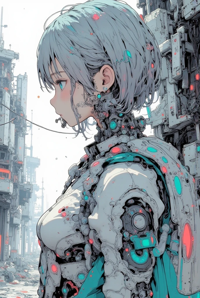8k,absurdres, highres, ultra detailed, masterpiece, sharp shading,under,Tatsuyuki,portrait, upper body, 
1girl,black dress,abandon staion,monocolor,obsolete machine,wire,pipe,looking at viewer, selfie, 
(solo:1.2),,<lora:Tatsuyuki Tanaka-000009:0.9> <lora:GoodHands-vanilla:1>  <lora:rangeMurataMurataRenji_v10:0.8>