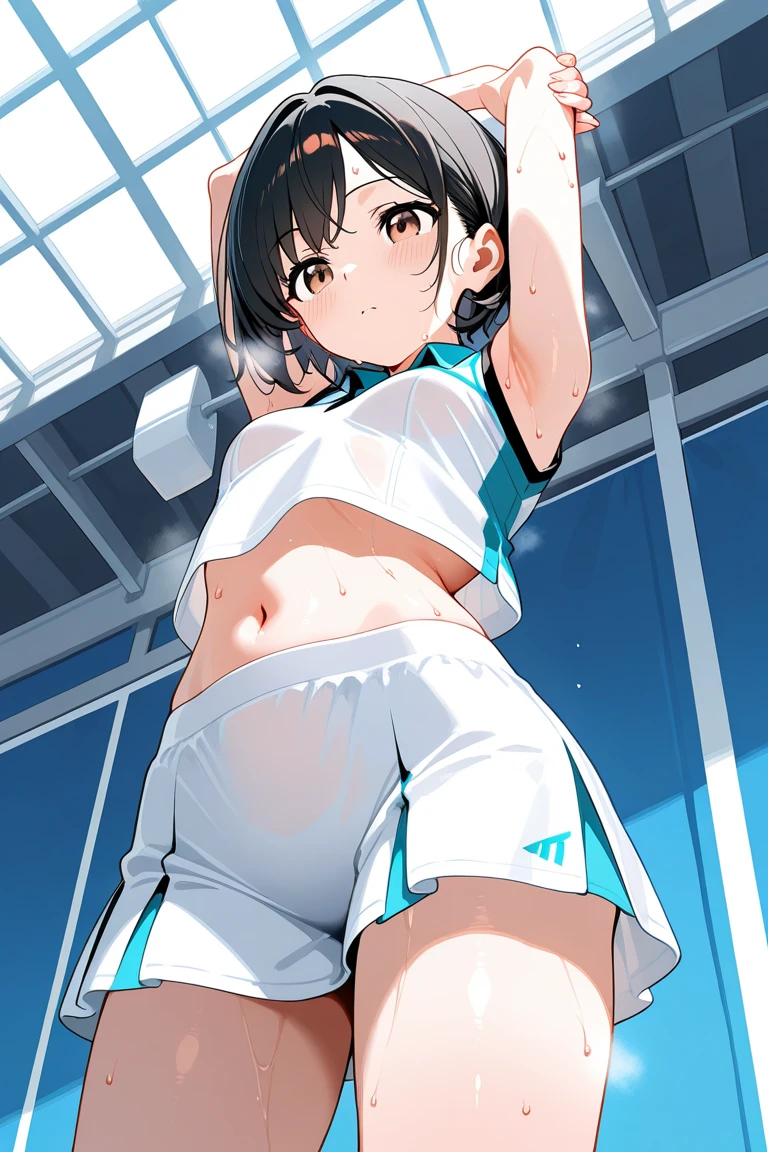 Uchimeimei, Very sensual, Clothes for girls with funk, Brazilian, Rio de janeiro, Dancing funk, scroll, big assa, thick leg, Wear extremely short denim shorts, wearing a mini shirt, There is leakage in the belly button, Nike sneakers, long whitr hair, Speakers at the back, full bodyesbian, Very realistic, Very sexy, 8K, 8K is extremely detailed), (Extremely Delicately Beautiful), (tmasterpiece), (Better quality: 1.0), (Ultra-high sharpness:1.0)