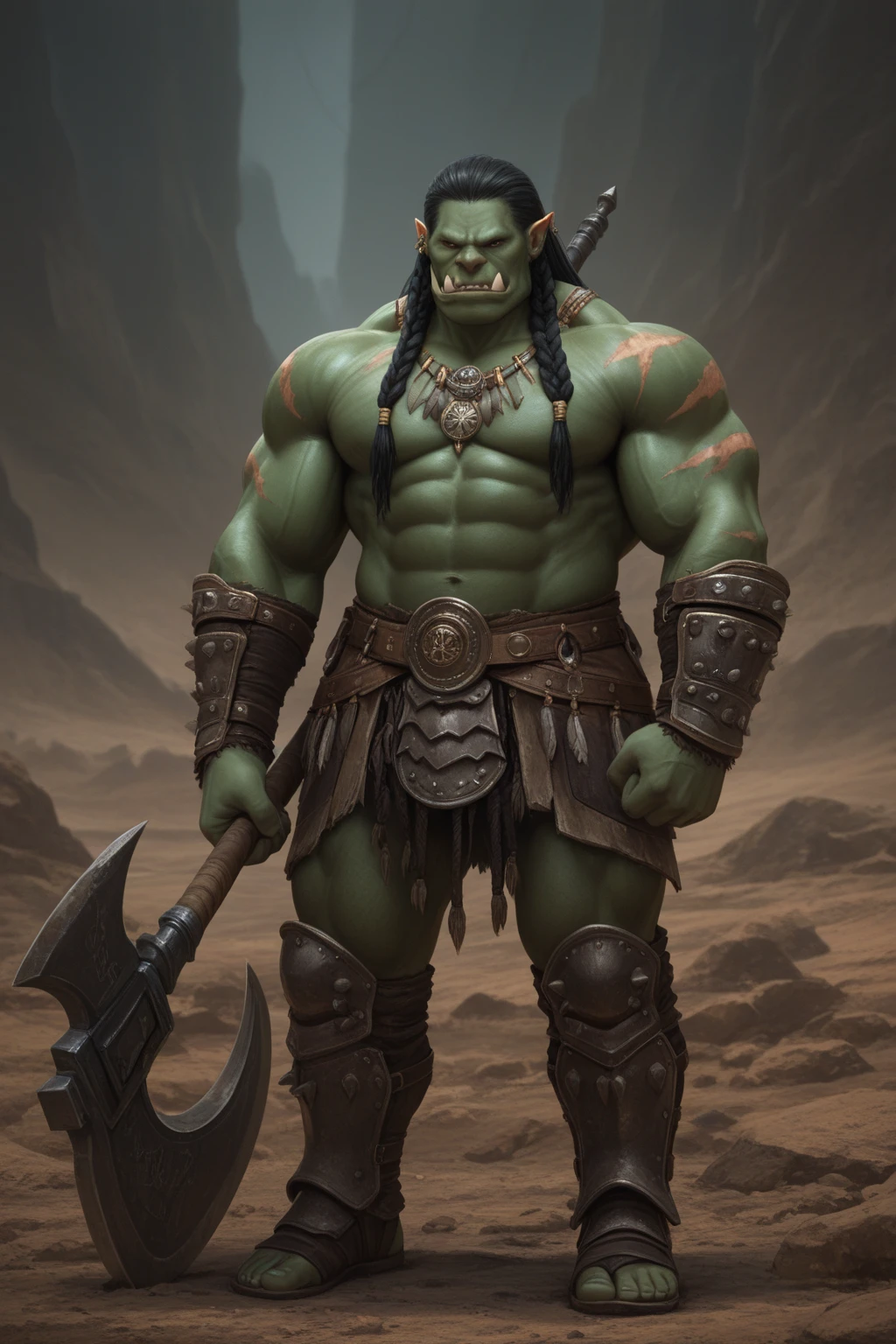 Creates the image of a Dragonborn on the body of a dwarf , His body is mostly dragon mind only the height and clothing of a dwarf, he is all muscular , This drawing is in fantasy style 
