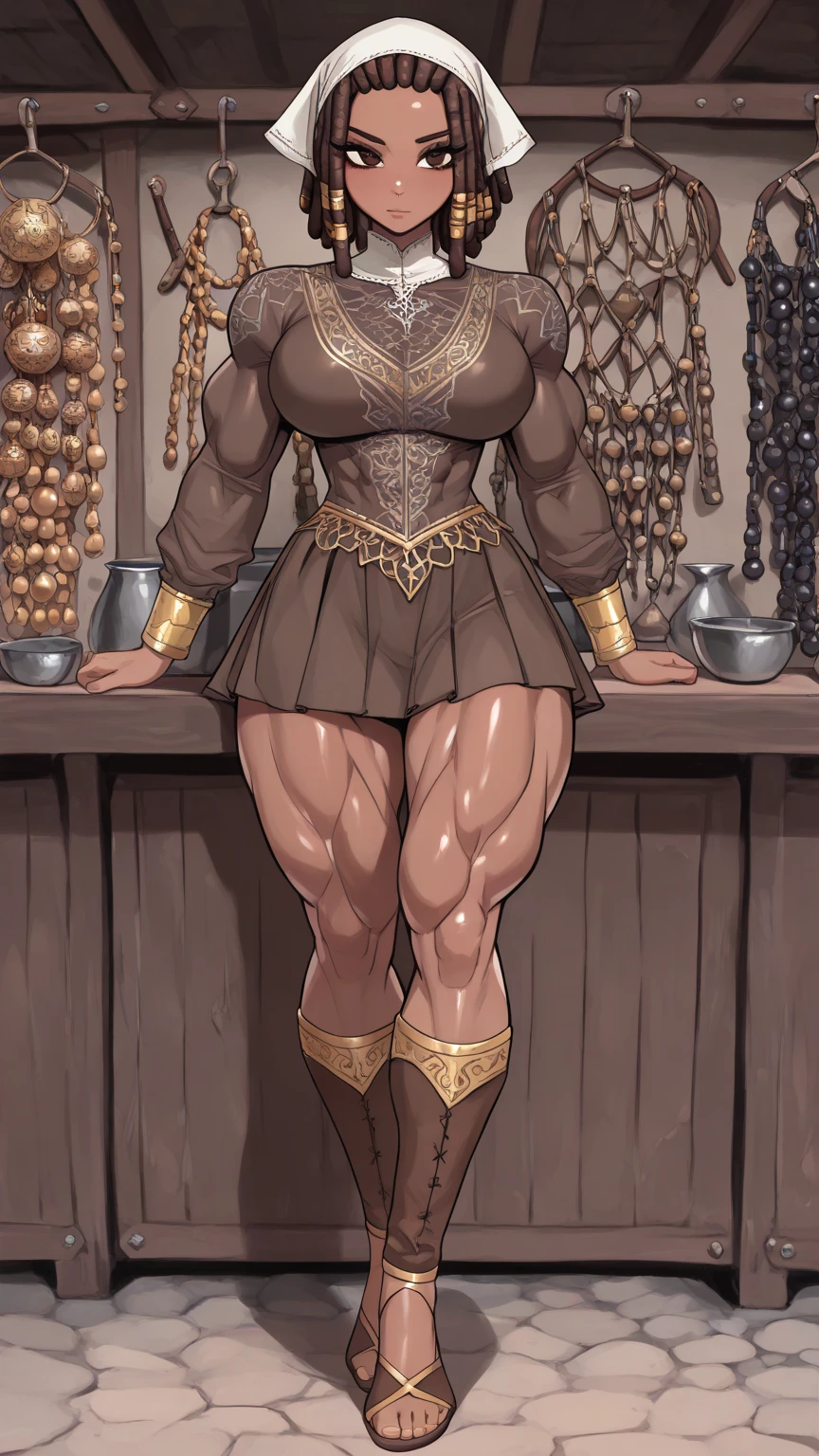 ((masterpiece)),(((best quality))),(((character design sheet, Saga Anderson))), illustration,1woman, environment Scene change, (long hair:1.4),((full body view, seductive Smile, Saga in medieval scale armor:1.5)), athletic figure, black legs, thick legs, scribbles and marks, ((detailed face:1.1)), (large round breasts:1.2, round ass, fat ass, gigantic large ass:1.6), rough sketches, (puffy lips:1.5), pose too, posing like a model, 8k,16k, (oil painting, simple background, light background: 1.3),