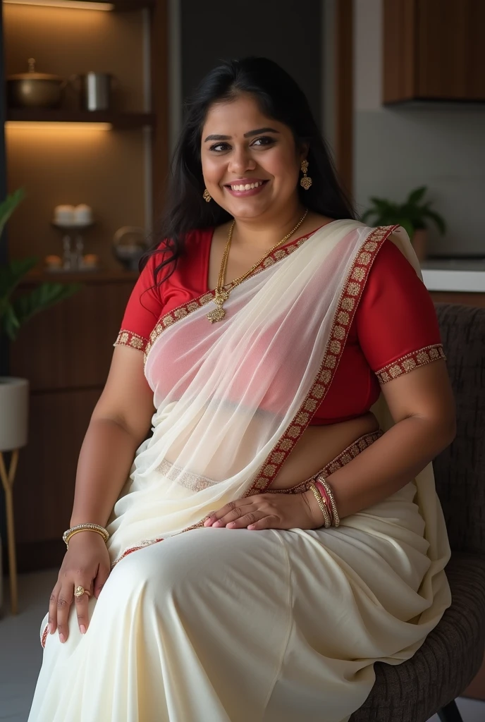 Day scene, full body photo of a plus sized  indian woman wearing cream colour nighty, smiling face, face, top view, (Masterpiece, Best Quality, High Resolution), bedroom Background, (cum Splash on her face , cum Splash on her face and breasts, Splash of cum on face, cum Splash on her blouse, cum Splash on her eys), hour glass body red lips, lightly makeup,ultra realistic, realistic, look at viewer (cinematic:1.3), intricate details,