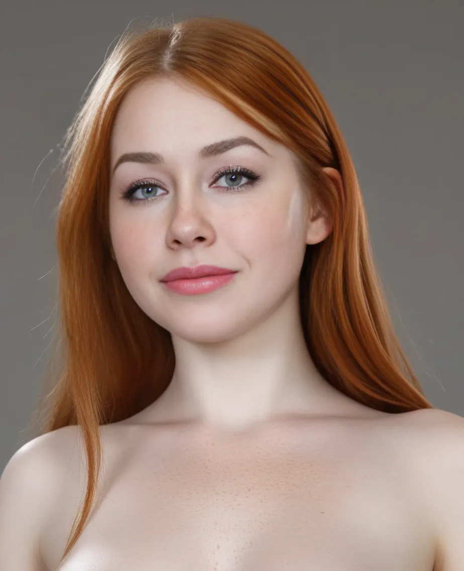 the most beautiful woman ever viewed from behind, this white redhead woman with freckled skin named Lagertha, ((( extremely pale bright, bright skin ))), ((( short orange hair arranged in a top bun ))), lovely, beautiful naked butt, freckles, perfect realistic female naked round ass, perfect naked snub ass, white background, ((( very intense bright lighting directly in her entire body, making her skin look paler ))), ((( pinkish skin ))), ((( curvy female body ))), ((( very clean pale skin ))), ((( fully naked ))), ((( fully freckled ))), ((( freckles all over her body ))), ((( female back)))