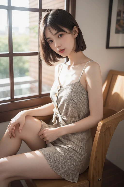 (Self-timer: 1.3), ((Best quality, 8K, Masterpiece: 1.3)), Focus: 1.2, Perfect Body Beauty: 1.4, Buttocks: 1.2, (Layered cut: 1.2)), (Dark Street: 1.3), (Highly detailed face and skin texture: 1.3), Full body, Fine eyes, Double eyelids, Whitened skin, (Brown curls, short hair: 1.2), (Casual black skirt: 1.6), showing toes