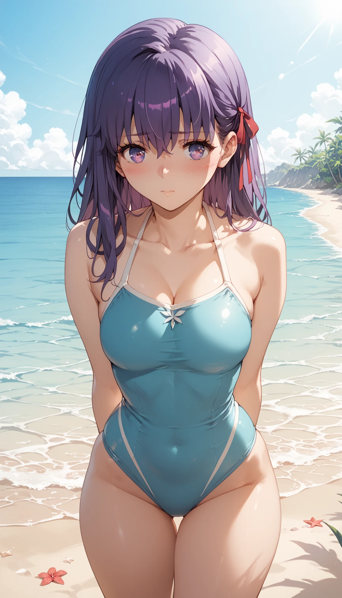 blushed face