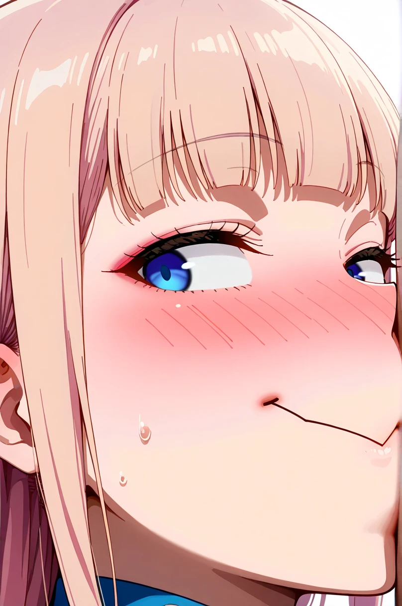 (highest quality), 1 girl, (( Random appearance )), embarrassed, ((Sweat)), 18-year-old, deep throat, Zoom in on the mouth