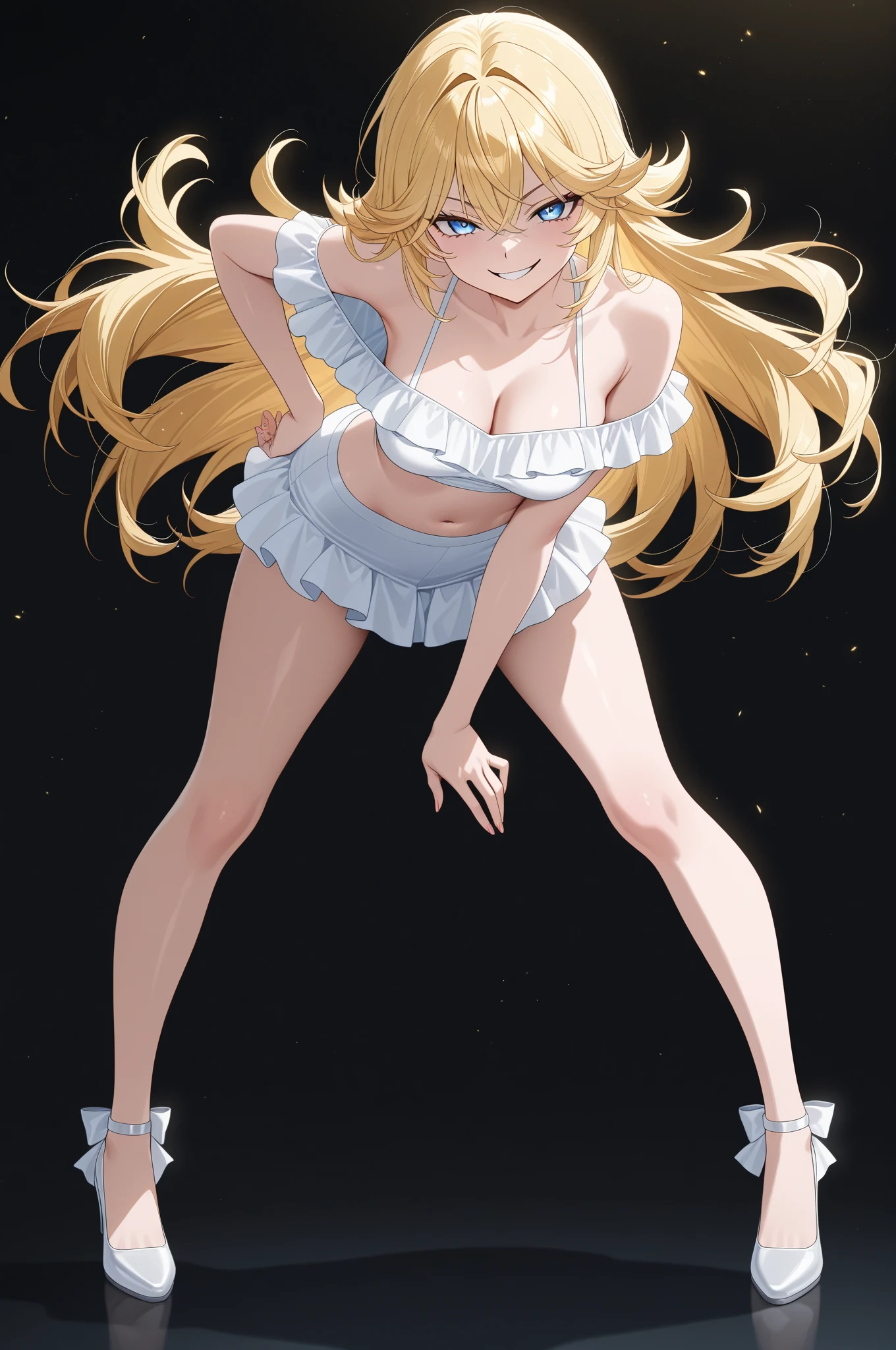 playing with tentacles、Tentacles、Blonde、Thighs、skirt、solo girl、White tights、Leg spread、No Man、tentacles and sex、Ahegao