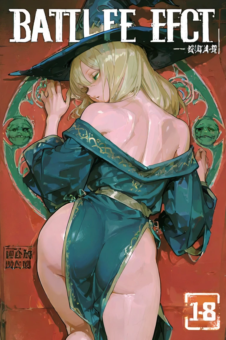 Asian Brunette Cat Girl, Blonde with Long Hair, Witch, Sorceress, daughter of darkness, full of powers, strong and imposing, war scene illustration, nude, parts exposed, centralised image, a single image on a single card, with Bronze and Silver gilded edges,