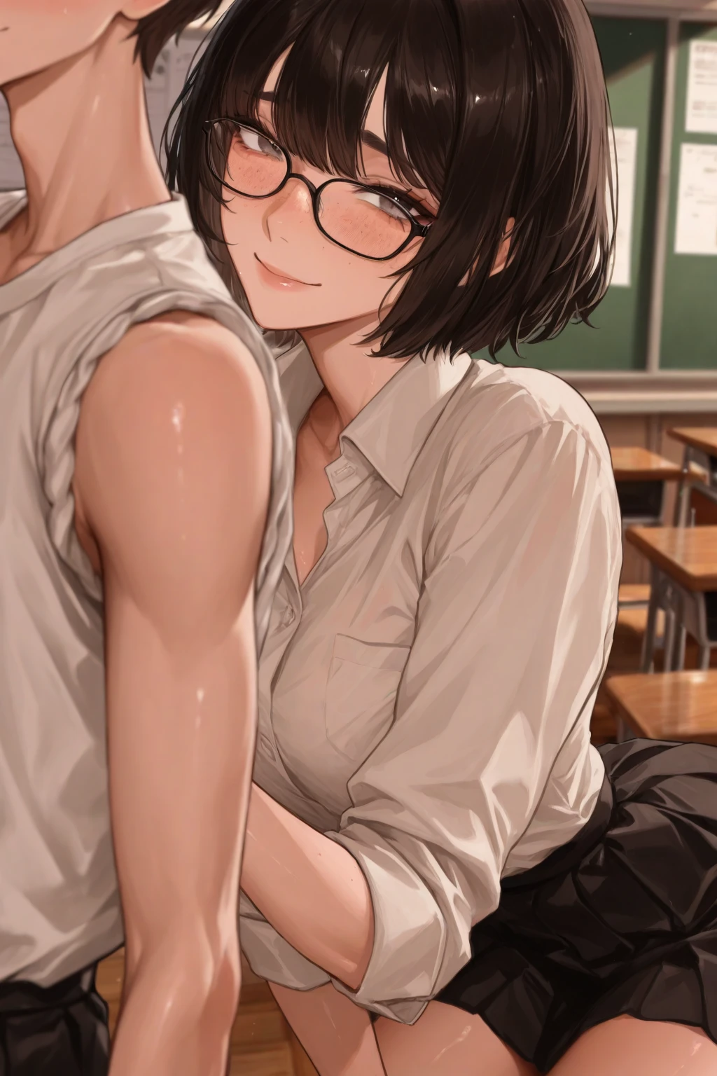 nsfw,profile,(fellatio, oral, licking_penis:1.4),(fellatio,veiny penis:1.2), hetero, 1girl, 1boy, (irrumatio:1.2), (hand grabbed back of head:1.6),,(大人の女性、セクシーな女性、クールな女性,完璧な美人)