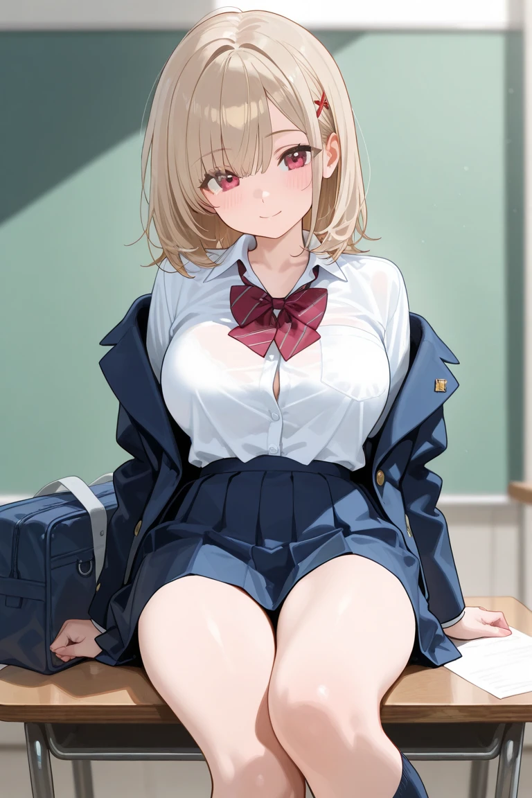 (((Spread your legs、Shooting from below))、(((Accentuate the crotch、Shiny underwear)))、Highest quality, 8k, masterpiece :1.3)), whole body, Sharp focus :One Girl,Glowing Skin,SSexy pose,Highest quality,Tabletop,shape,Very delicate and beautiful,Hmph,8k壁紙,wonderful,In detail,Official Art,Very detailedなティッカーUnity 8k壁紙,Incredibly ridiculous,Large file size,Very detailedな,High resolution,Very detailed,Beautiful detailed girl,Realistic,X-ray,The queue is full,(((Uniform Blazer、mini skirt)))、(((Big Breasts、blonde)))、(((School、classroom、Wearing tights)))、Stand upright、Cleavage , ((Golden Hair))、Uniform Blazer、Sexy pose、Hairstyle: Short bob、both hands、Wearing tights