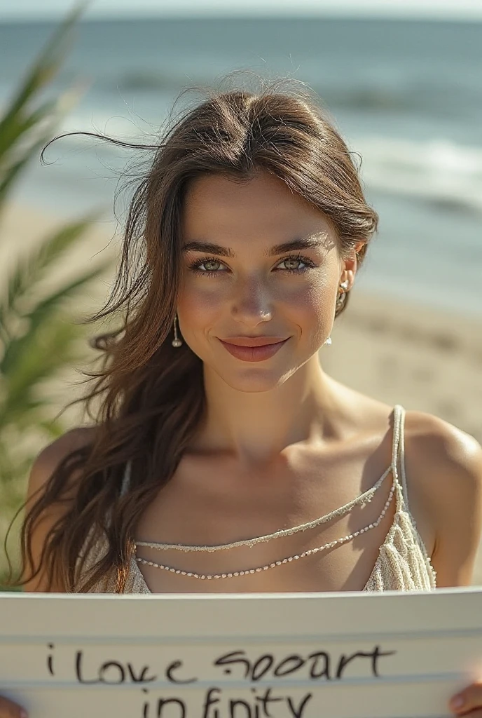 (((medium shot)))a stunning detailed background  (A tranquil beach dotted with palm trees and crystalline waters),, mid age, milf, dark theme,masterpiece, best quality, realistic, photo of fit sexy naked  30 year old  (KatJ4c_V1_TTX008-4200), girl a flower in hair(tiny waist, medium hips, large natural breast) ( beautiful windswept very long:1.5  dark blond,  hair,  Mauve lips,) flicked, detailed face, detailed body, full body, intricate, High Detail, Sharp focus  (perfect female form, perfect face:1.5, beautiful eyes:1.5 eyeliner, expressive eyes, amused expression), light sensual smile, 
  ((perfect eyes)), (detailed pupils) long shot, , depth of field,  (((medium shot))) (realistic:1.5) photorealistic, realistic,<lora:Han_20230808161308:0.75>Han2,  (white, ) lace, pink dress,flower,