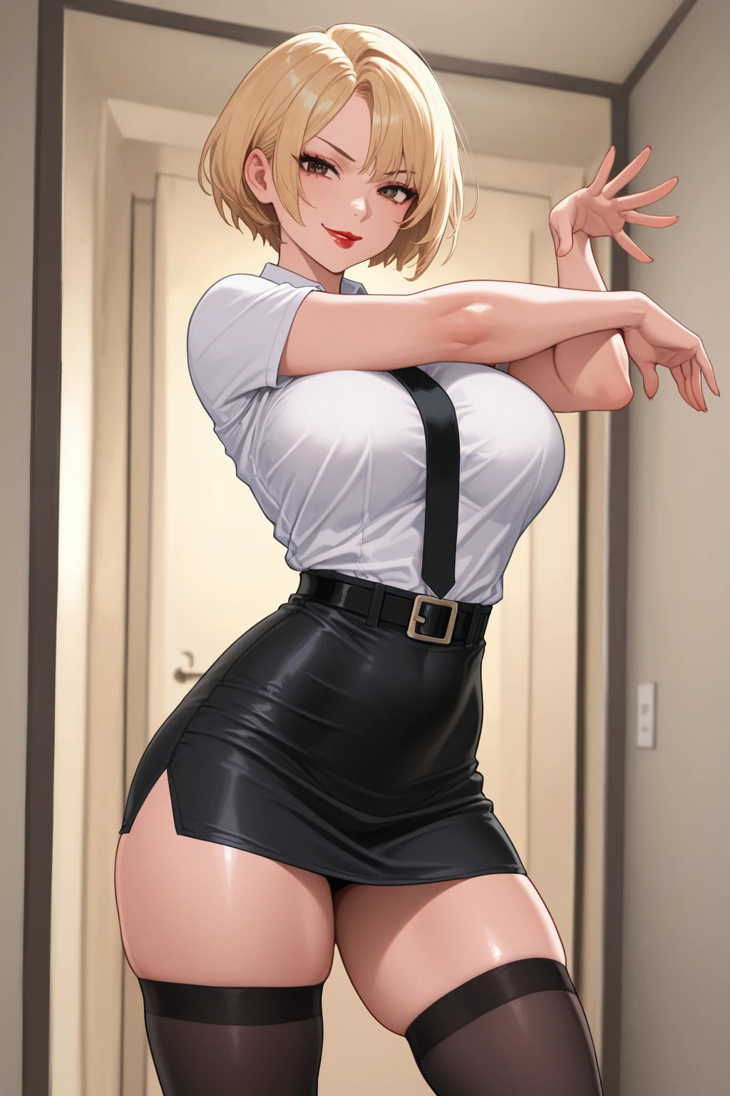 、(masterpiece、Highest quality)、Highest quality, Ultra-high resolution, (((masterpiece))), alone, Sweat、Big eyes, Composition from the front、Shortcuts、Embarrassed face、Blonde Hair、Cut your hair short、School classroom、Sailor suit、skirt、short hair、Browsing Caution、Upper body naked、Breasts exposed、Nipples、Large ??????、Sitting in a chair without a backrest、Internal Medicine Examination、Woman showing her body、belly button、真Composition from the front、School Insurance Office、curtain、cubicle、window、door、Fluorescent lamp