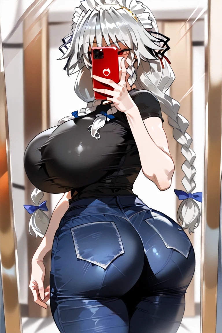 Super detailed、Highest quality、Best image quality、masterpiece、8K、(shoulder-length blonde hair、Medium Long Hair)、(Contorting the face in pain:1.5、blush:1.3、Open Mouth)、(tareme)、(big eyes)、(Beautiful shining eyes)、(High Detail Anime Eyes)、(puffy eyes)、(Big Tits:1.5、topless:1.3)、((SFW Huge Body))、(((Rear View)))、Cowboy Shot、(Thong、カルバンクラインThong、ckundies)、(A woman is showing her buttocks towards you:1.5)、(Beautiful ass)