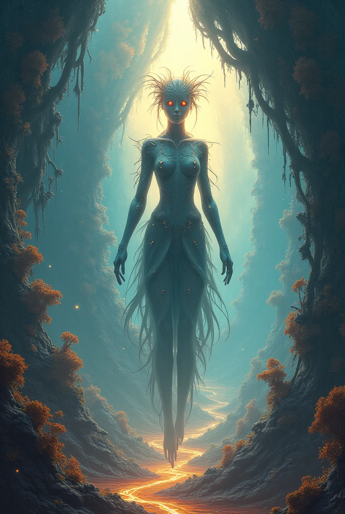 Ultra detailed illustration of a person lost in a magical world of wonders, glowy, translucent, transparent, bioluminescent flora, incredibly detailed, pastel colors, handpainted strokes, visible strokes, oil paint, art by Mschiffer, night, bioluminescence