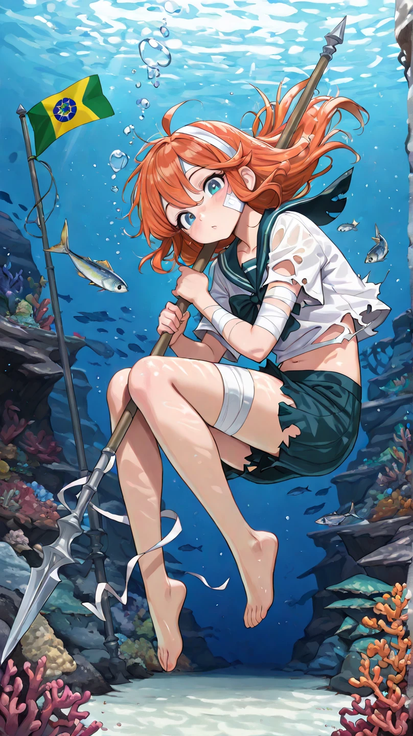 Bikini anime girl sitting on a swing in the jungle, seductive anime girl, oppai, best anime girl, lustful vegetation, a sexy maiden in a magical forest, fine details anime, Yotsuba, Yotsuba nakano, anime goddess, high quality anime art, placed in lush forest, lush anime John 8K Woods,  Goddess of nature, beautiful anime attractive teenager, green bikini and green ribbon