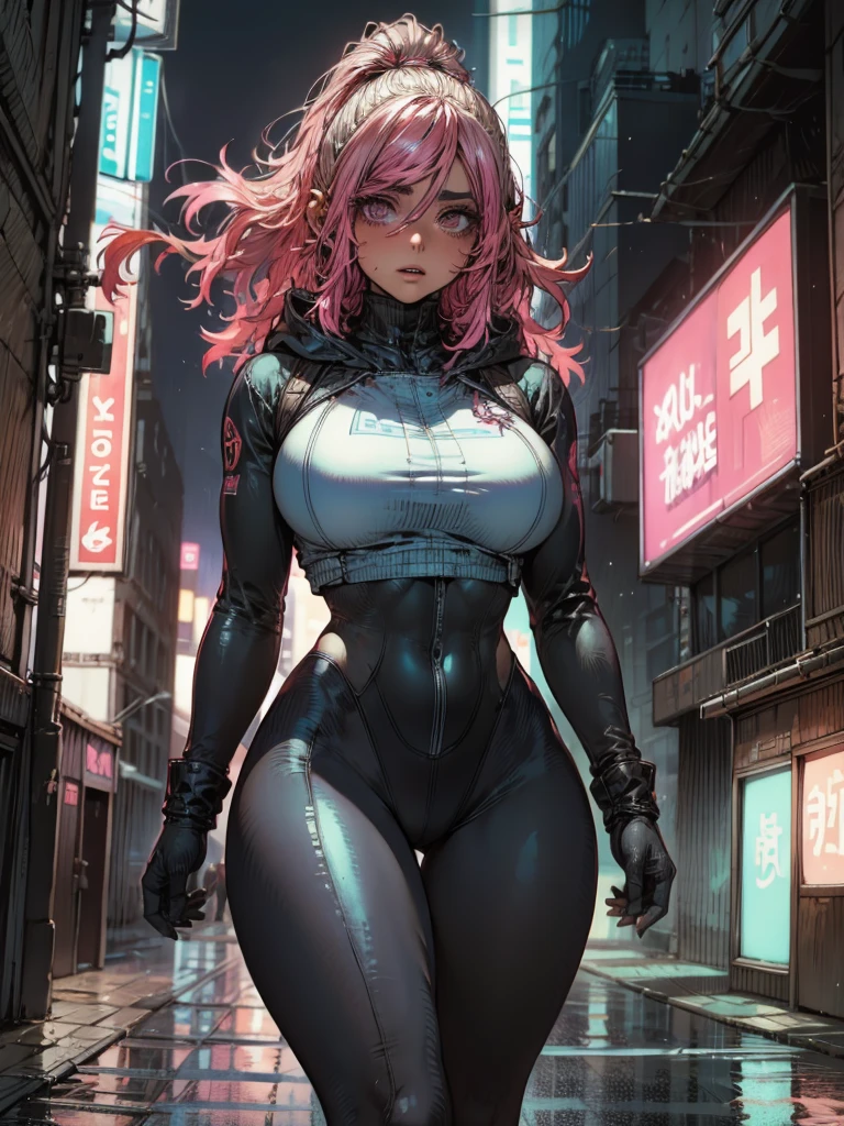 (future:2.0),(Silicone leggings:1.9),Ethereal Background,Mysterious atmosphere,RAW photos,16K,drama灯光,Colorful,high quality,Precise focus,4D Cinema,drama,Surreal illustration,Super detailed,absurd,Complex Mode, atmosphere,Ultra-high resolution, (Realistically:1.4),(Fractal Art:1.3),,(A woman looking sideways:1.8),(Half-length portrait:2.1),,LED Light,Bustling streets,night,Neon,