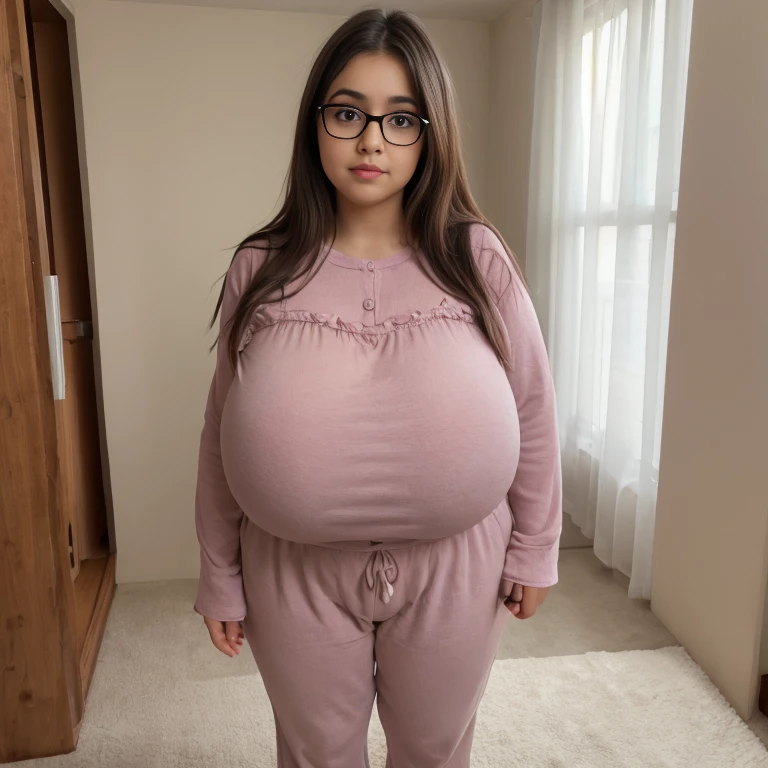 (pregnant) Extremely busty thin and toned brunette photographer, college girl, fair skin, loose updo, soft face, athletic, oversized hoodie, loose grey sweats. Sitting on a couch, living room, windows