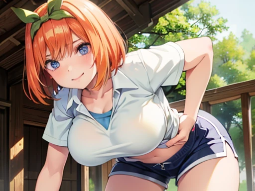 (Highest quality, 8k, masterpiece :1.3),Mrs. Yuigahama,ガハMom, As I expected, my youth romantic comedy is wrong。, One woman,Bun Hair,30 years old,Mom,Orange Hair,nsfw,Bewitching Smile,Sexy pose,Sex with a man,