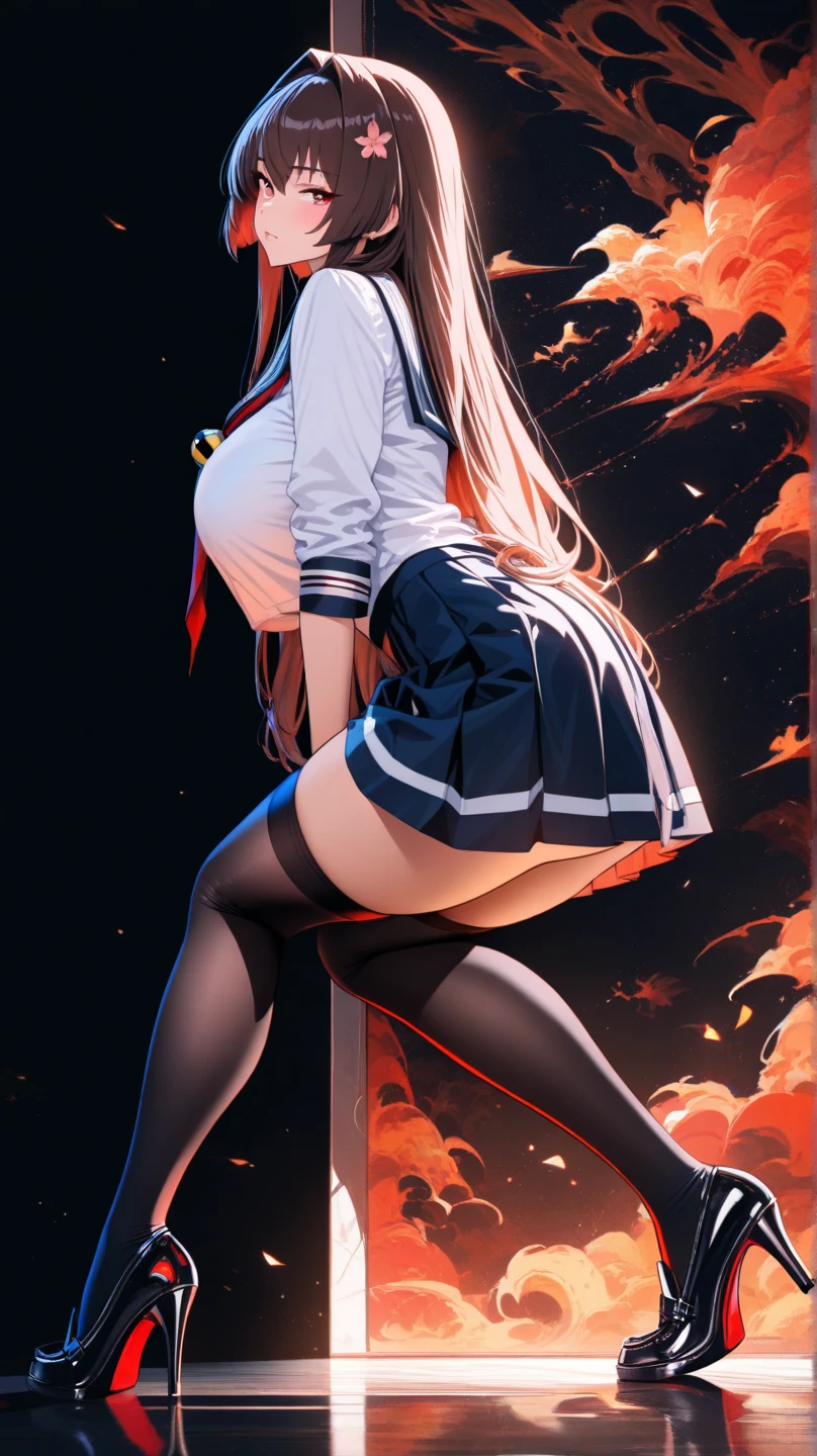 (((Soryu Asuka Langley))),  (highest quality, High resolution:1.2), ,(nsfw:1.3)、(((from below)))、((girl trembling with sexual climax))、(Flipping up a skirt to show underwear:1.3)、(Have a skirt)、(((nurse uniform)))、 dense and beautiful lips, highly detailed eyes and face, long eyelashes, Moderate:oil, Bright colors, HDR, studio lighting, Ultra-fine painting, sharp focus, Physically based rendering, extreme details, portrait, curved body, perfect shape,  displayed in full frame, lace sexy underwear,babydoll、