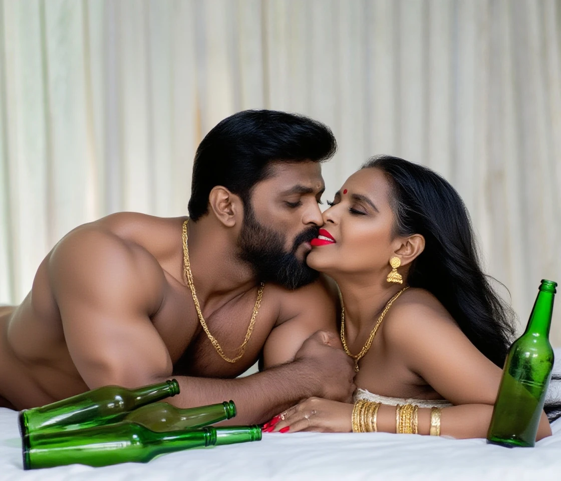 Full portrait,from side view,sexy indian doing blowjob for big penis park, grouping her ,swooping breasts, sultry, HD, 4k, ultra high quality, (cinematic:1.3), intricate details, (ArtStation:1.2)