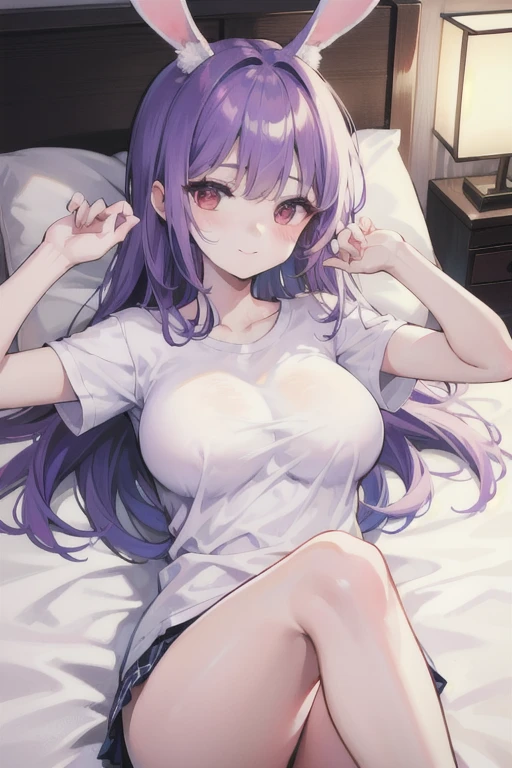 Sexy white underwear only、cleavage of the breast、Lying on your back on the bed、Fully exposed white panties、Staring at the camera in embarrassment、full bodyesbian、Futomo、Masterpiece、2 girls in、15yo student、Exposing erect nipples、Emphasis on the streaks of pants、side poneyTail