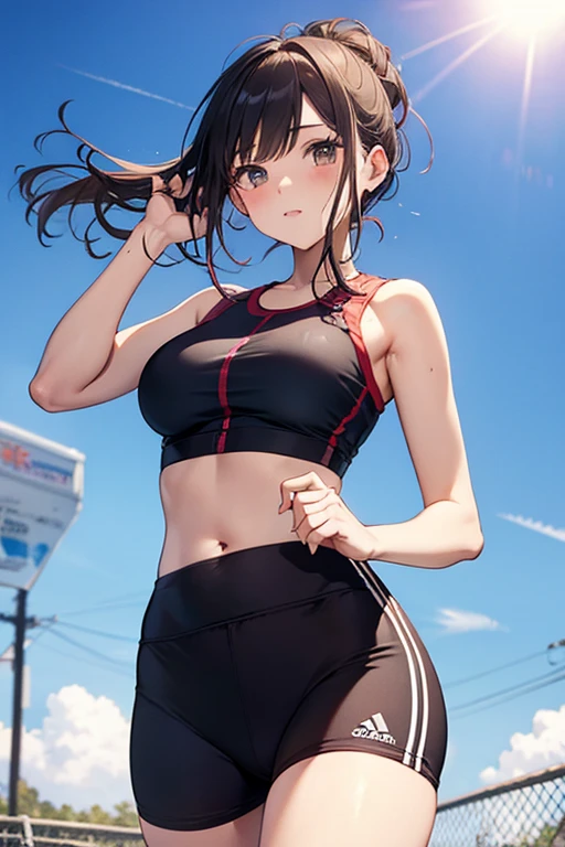 kano, side ponytail、long hair, bangs, black hair, (brown eyes:1.5、a girl,Butterfly hair ornament、a girl, brown hair, long hair, (((Blue high leg swim WEAR))), ((( racing circuit))), big parasol,(((plunging neckline, Revealing necklines))), (((racing car,))) race QUEEN,
,super big breasts、Angle looking up from below,Anal show-off Destroying masterpiece:1.2), highest quality, High resolution, unity 8k wallpaper, (figure:0.8), (detailed and beautiful eyes:1.6), highly detailed face, perfect lighting, Very detailed CG, (perfect hands, perfect anatomy),