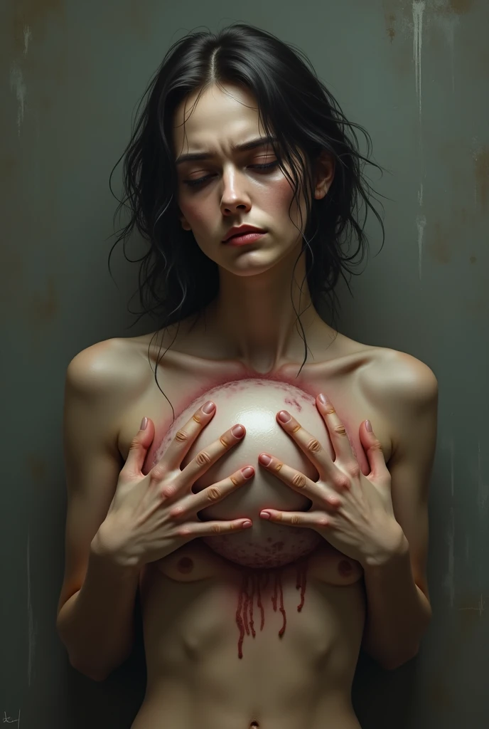 (Masterpiece:1.4), (8k, photorealistic, photo and gross, Best Quality: 1.4), Japanese, (1 girl), beautiful face, (realistic face:1.4), (cabello Very detailed:1.3), beautiful hairstyle, realistic eyes, Beautiful detailed eyes, (realistic skin:1.3), Beautiful skin, attractive, ultra high resolution, ultra realistic, Very detailed, golden ratio, (detailed face:1.4), (realistic medium breasts:1.4), (without bra:1.4), perky_nipples,