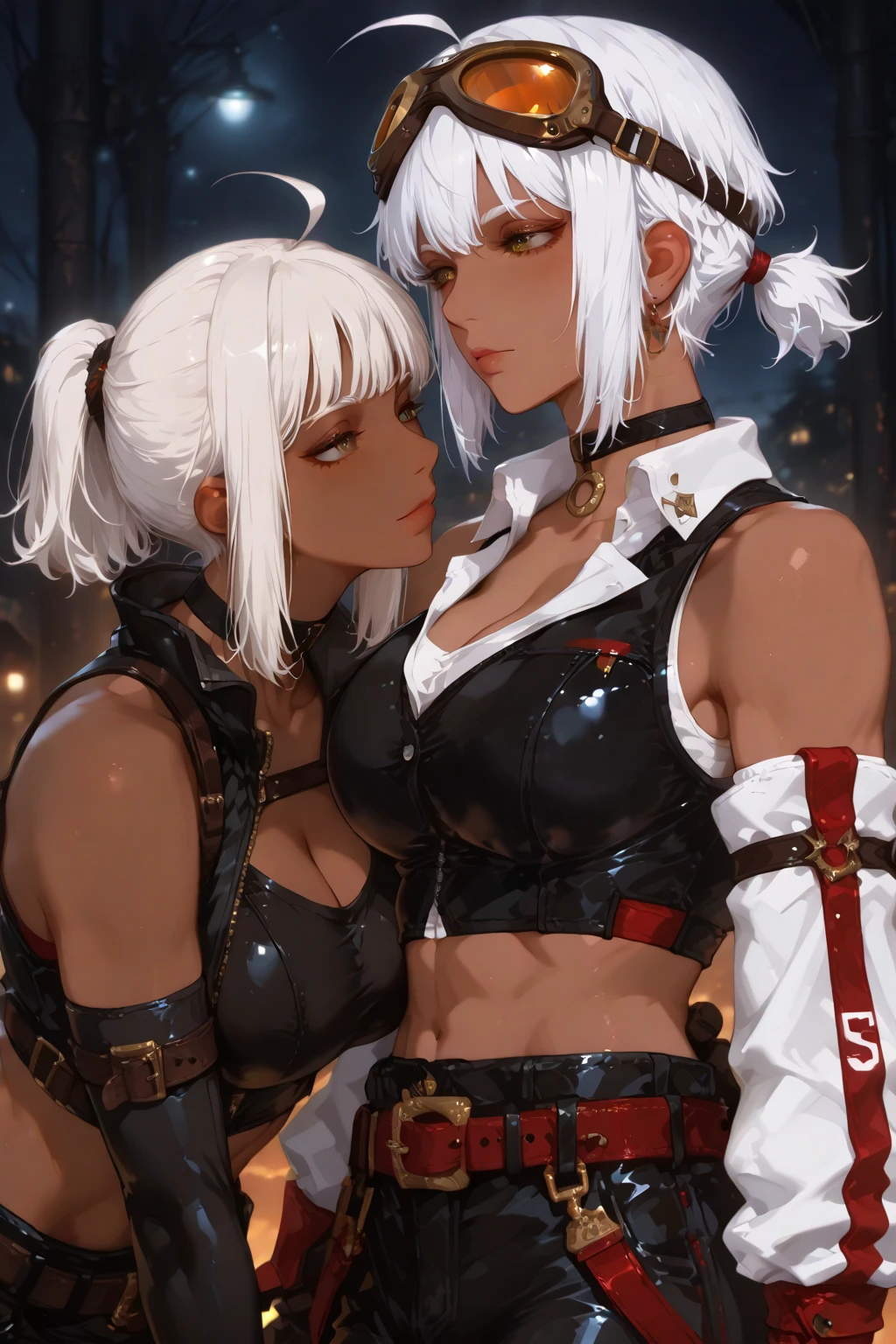 goth girl, stoic goth girl, sexy androgynous tomboy girl, black cloak, wolf cut platinum blonde hair, human, anime style, cross earrings, wearing modest clothing, small covered boobs,