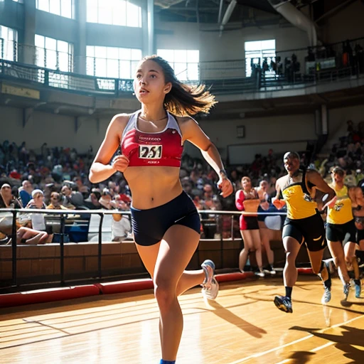 SFW,  ExtremelyDetailed (((Track Athlete ???? group in a row:1.4))), Childish perfect face, Reflective Eyes, Detailed(Delicate Clothing textures), Corrected Leg to Foot Line, Detailed Perfect Hand, Dynamic Joyful Expressions LifeLike Rendering, ((Specular Reflection:1.2)), mirrors, TopQuality 8K Ultra-detailed masterpiece (ProfessionalPhoto:1.37)(Acutance:0.8),(Luminism),(Exposed:0.33)