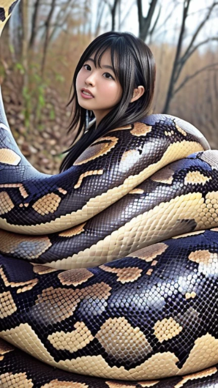 product quality, 1girl, upper body shot, front view, a Japanese young pretty woman, bob hair, masterpiece, best quality, highres, unique hair detailed, breasts out, beautiful detailed eyes, cleavage, snake, (coiled), (python), snake scales detailed, restrained, disgusted face, crying, bedroom, masterpiece}}}, {{highly extreme detailed}}, solo, Focus on the girl, anime, blush, {orgasm}, {sweaty}, {{python sex}}, (((object insertion))), jangle, spread arms, interspecies, bestiality, (Giant python bestiality, Giant python sex, ((Giant python Rape)), Giant python Rape, Giant python Coils, Passionate Squeeze) (((Giant python coils, Passionate squeeze, ))), coils,((the girl is wrapped around a giant python)), ((giant python rape)), giant python sex,