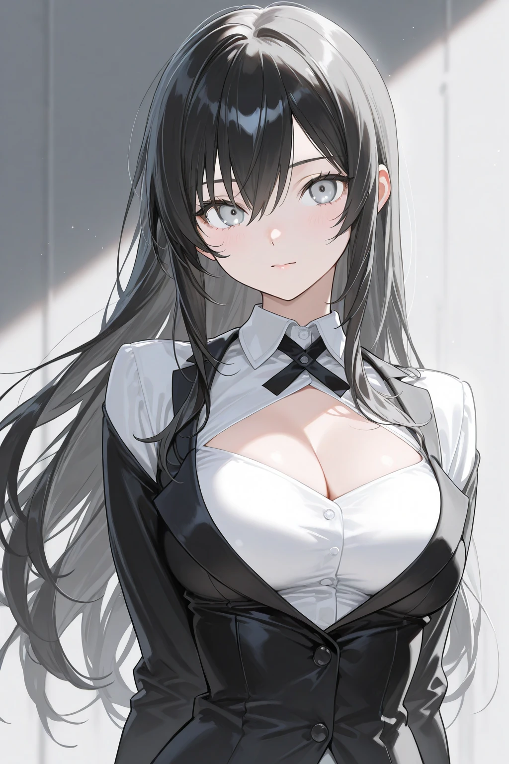 best quality, amazing quality, very aesthetic, absurdres, 1girl, rio (blue archive), blue archive, red eyes, black hair, strapless, (artist official art:1.5), (realistic face), (narrowed eyes), (cowboy shot:2), (concept art:1.5), panties, (thigh), expressive eyes, perfect face, 4k, extremely detailed anime illustration, extremely detailed eyes, enhanced details, perfect anatomy, light rays, photo background, extremely delicate body, smooth skin, feminine expression, (black background:1.5), cristal clear eyes, beautiful face, big breasts
