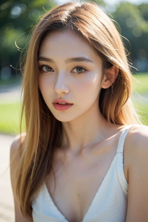 (8k, 4k, best quality, highres, ultra high res:1.1), (masterpiece, realistic, photo-realistic:1.1), 1girl, face, close-up, twintails, blonde hair,((big breast)), (big cuvy hips), (narrow waist ) (looking at viewer:2), sexy shoulders, blushing cheeks, nikon z9, 30mm lens, sharp focused face, f/4, iso 200, shutter 1/250, cinematic light, medium shot, raw ,intricately detailed, award winning photograph, high sharpness, facial symmetry, bokeh, ultra-detailed