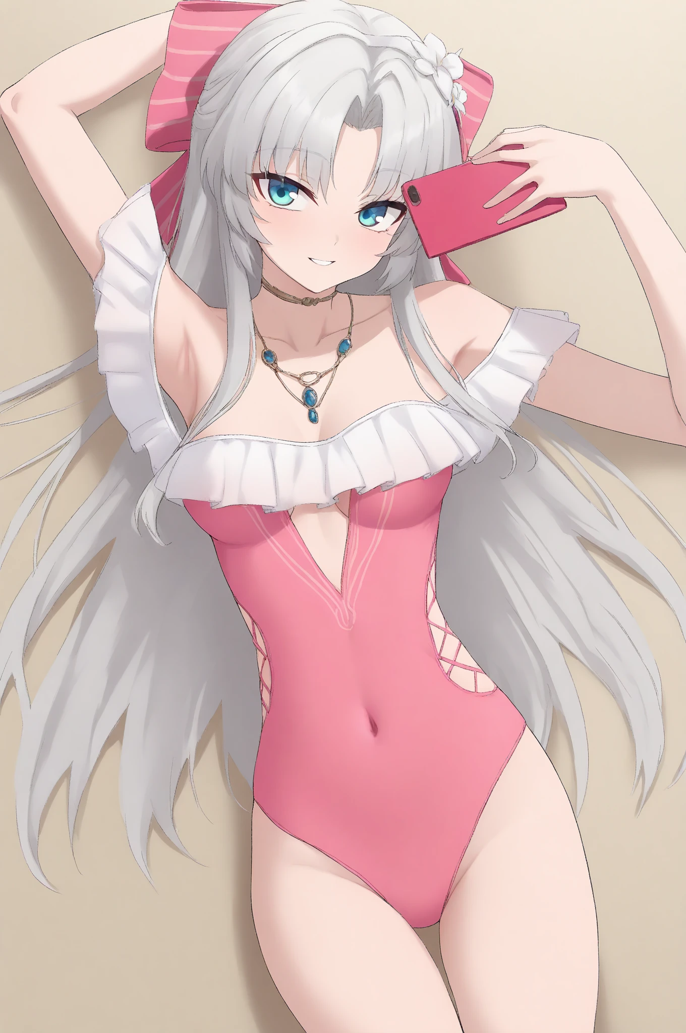 Two-headed, conjoined, three-breasted, pink hair, white hair, twins