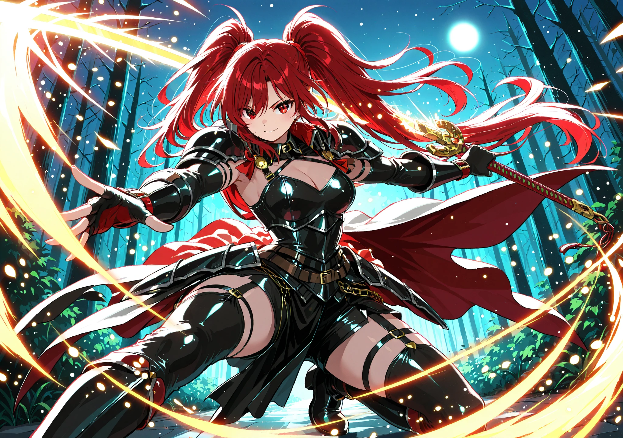 (woman in casual clothes, Vermilion hair, Red-haired、Bob Hair, emerald tiara, Cute face、Clear brown eyes、Anime style like Xenoblade、Clear image quality、top-quality、4K、8K)