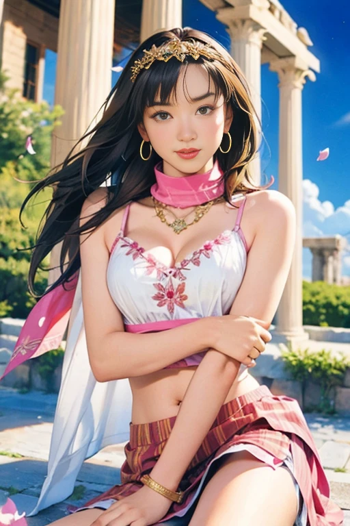 first-person view,1girl,Tamaki,(Wearing (Shirt), knitted vest skirt),((flower shop)),Jewelry,Tattoos,nighttime, full_moon,(( Water droplets glow)),red lips,charming body,Charming cleavage,(Masterpiece:1.5),( best quality:1.4),(reality:1.4), detailed,8K,Digital art,Detailed hair,expressive eyes, perfect face, real fingers,depth of field,Analogous Colors,Warm Tone,soft light,low Contrast,hard shadow, pop surrealism,
