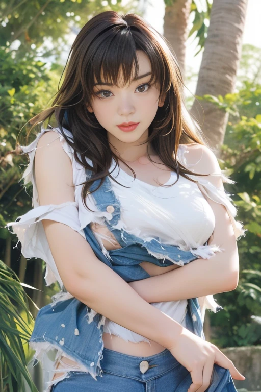 ((((Highest quality))))、(((Ultra-precision CG16K wallpaper)))、(((masterpiece)))、(((Super detailed)))、(((Extreme detail)))、((１Mature 29 year old woman:1.6))、((Very beautiful Japan face of a person))、((Urizane Face:1.8))、((Straight twin tail hair、blunt bangs:1.6))、(Shiny Hair)、Beautiful face depicted in detail、(Detailed eyes、Shining black eyes)、double eyelid、High nose、Small nostrils、Small Mouth、Seductive lips、Beautiful breasts、((B cup size breasts))、Cleavage、Beautiful feet、((Thin thighs))、eight-headed body、Perfect proportions、Perfect Anatomy、Perfect composition、Beautiful detailed shading、Beautiful, natural lighting、Beautiful detail glow、Depth of written boundary、(((High chroma)))、(((Real:1.9)))、((vivid:1.5))、((Beautiful Skin))、((Skin Texture))、((Realな皮膚感))、(((Cowboy Shot:1.6)))、(((front view、shoot from front、front low angle:1.6)))、(((Half-open mouth、smile:1.4)))、(((looking at camera:1.6)))、Bright daylight、Natural light、(((background_Flower Field、Mountain、null:1.5)))、(Sitting on a rock pose:1.6)、(((Wearing a light blue sleeveless lace-trimmed mini dress with a string belt:1.6)))、((necklace、Wearing earrings:1.5))、